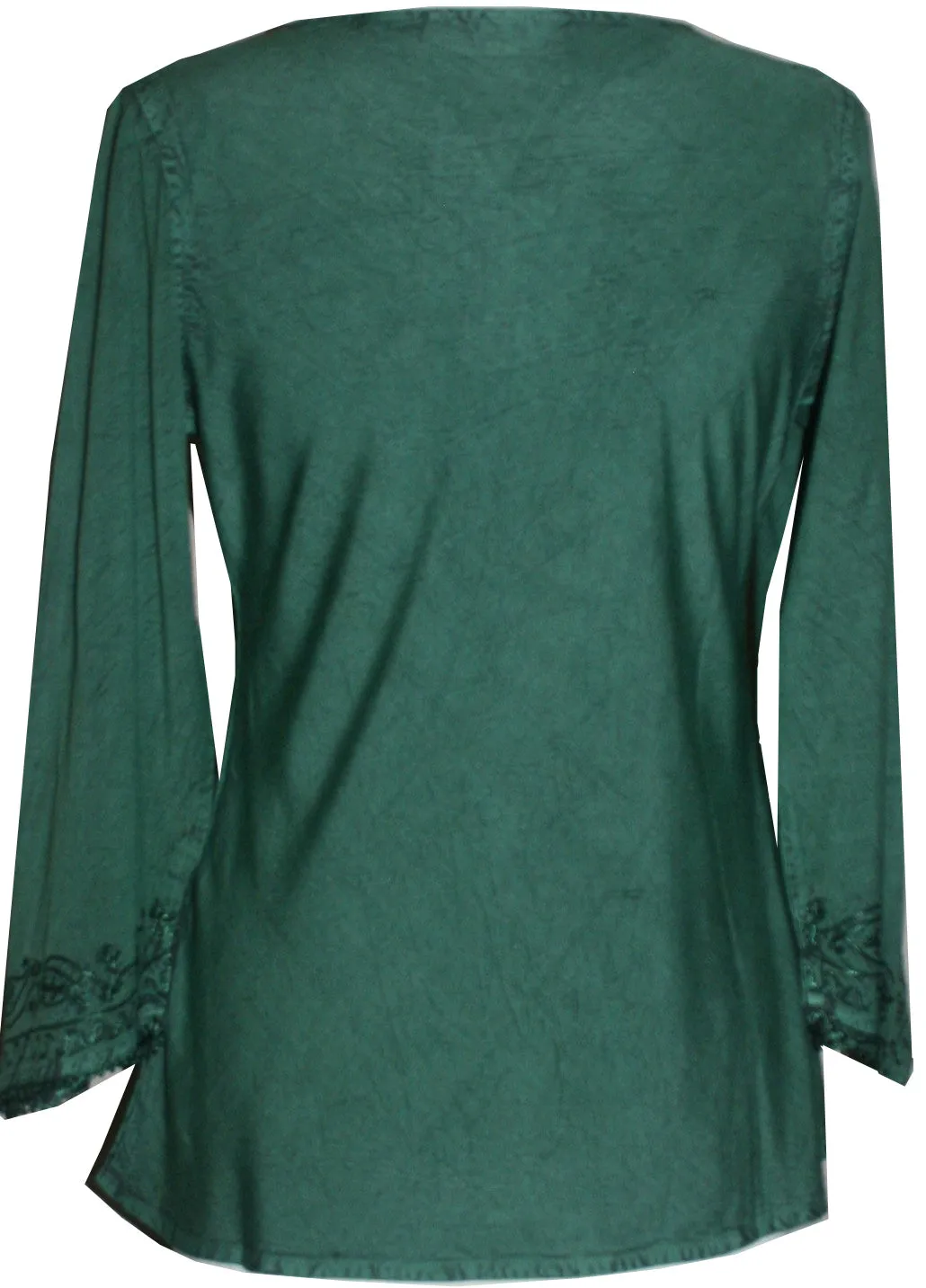 127 B Diamond Neck Embroidered Rayon Renaissance Top Blouse