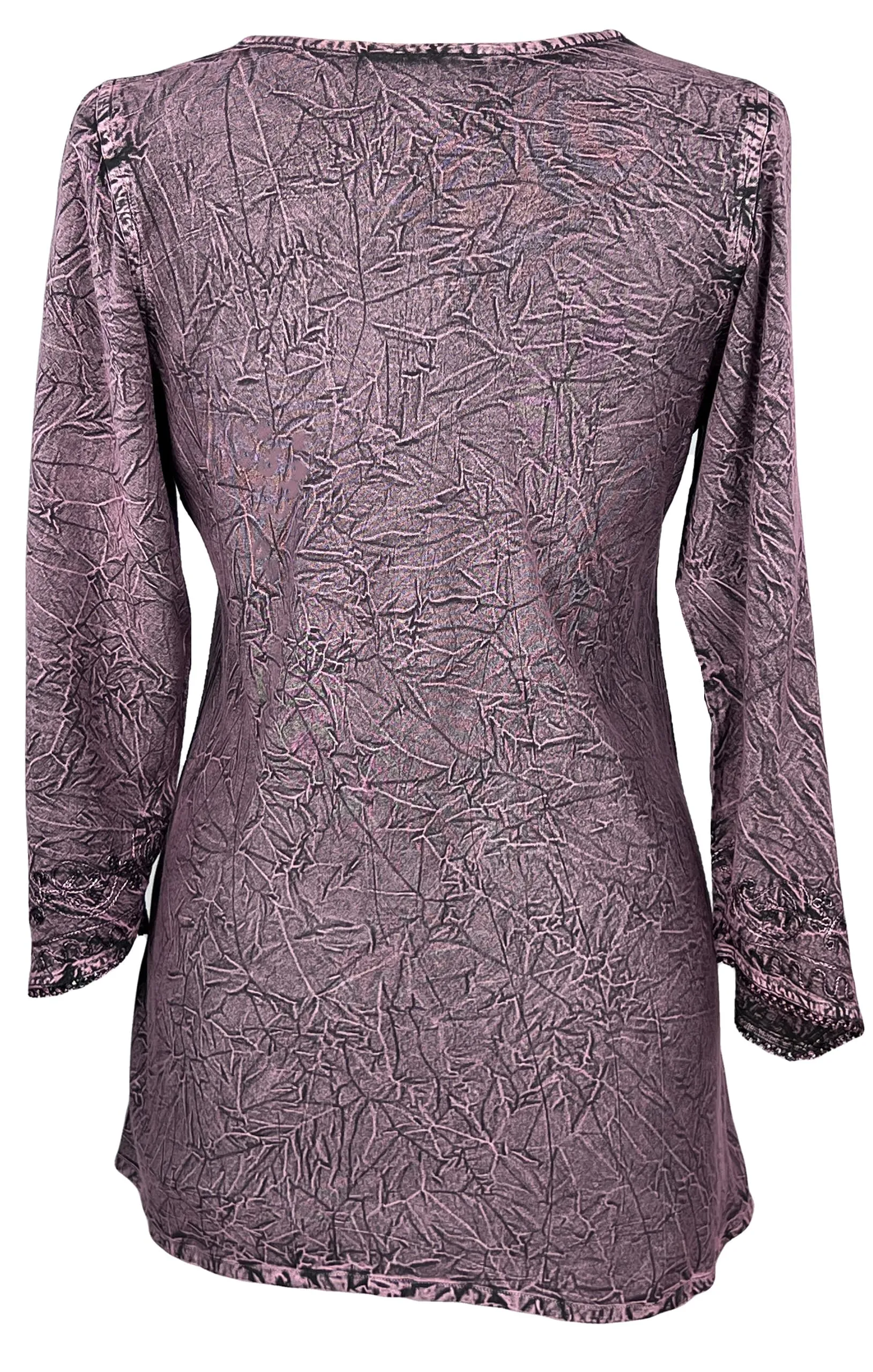 127 B Diamond Neck Embroidered Rayon Renaissance Top Blouse