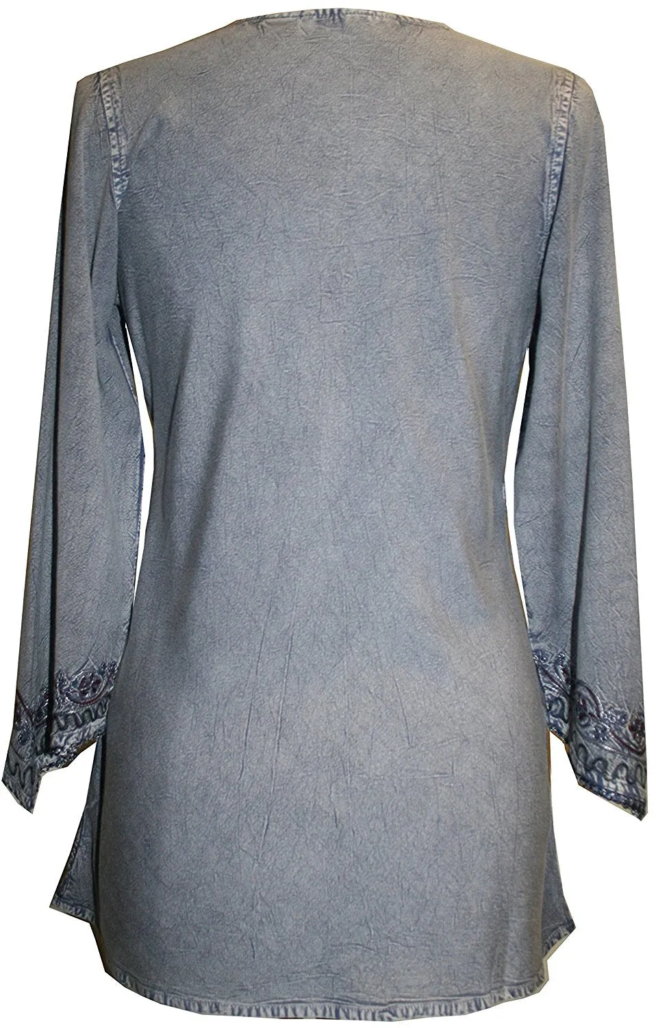 127 B Diamond Neck Embroidered Rayon Renaissance Top Blouse