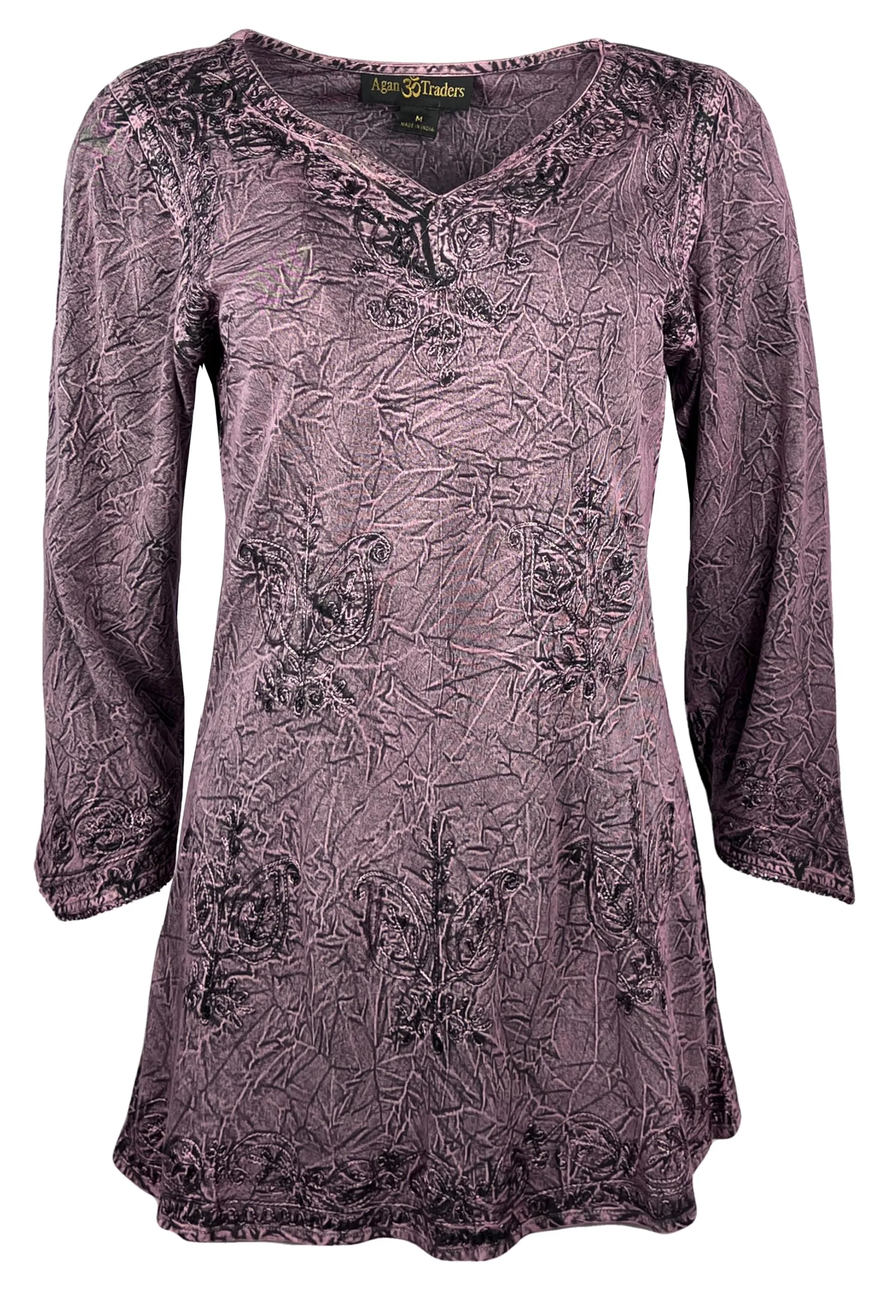 127 B Diamond Neck Embroidered Rayon Renaissance Top Blouse