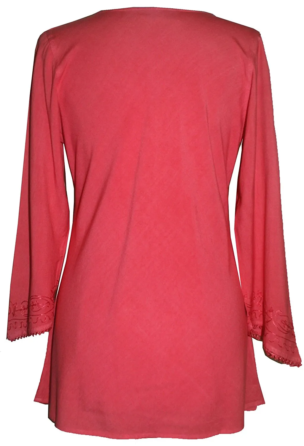127 B Diamond Neck Embroidered Rayon Renaissance Top Blouse