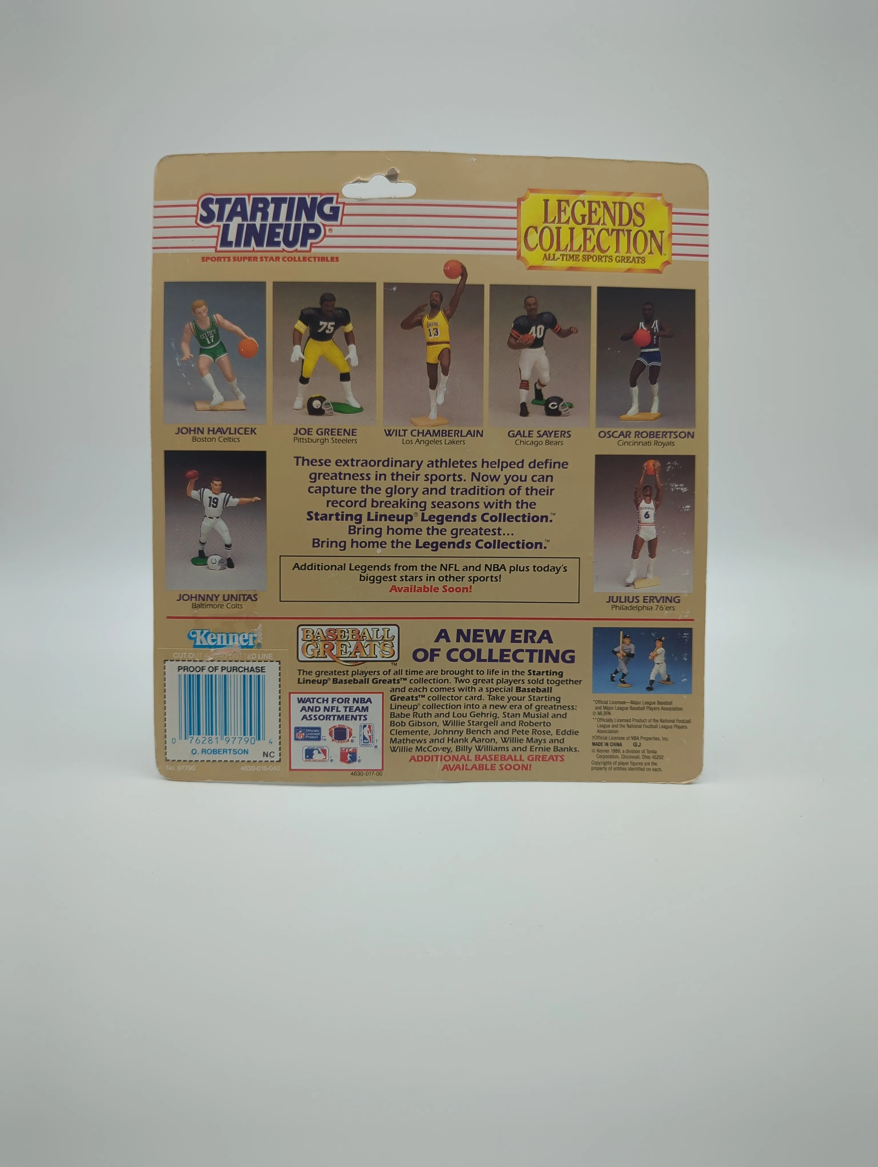 1989 Kenner Starting Lineup Oscar Robertson "Big O" Action Figure With Trading Card