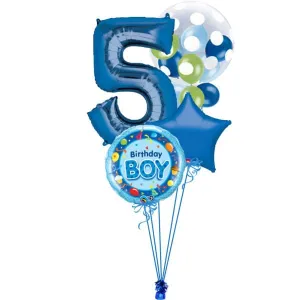 Blue Polka Dot Bubble Bunch Age 5