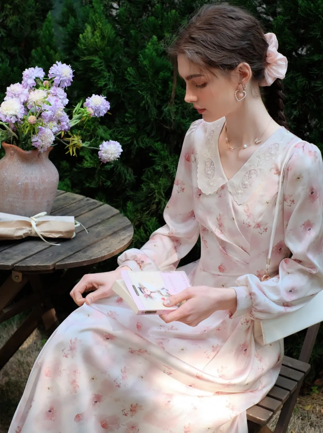 Dress Flower Retro Sweet Girly