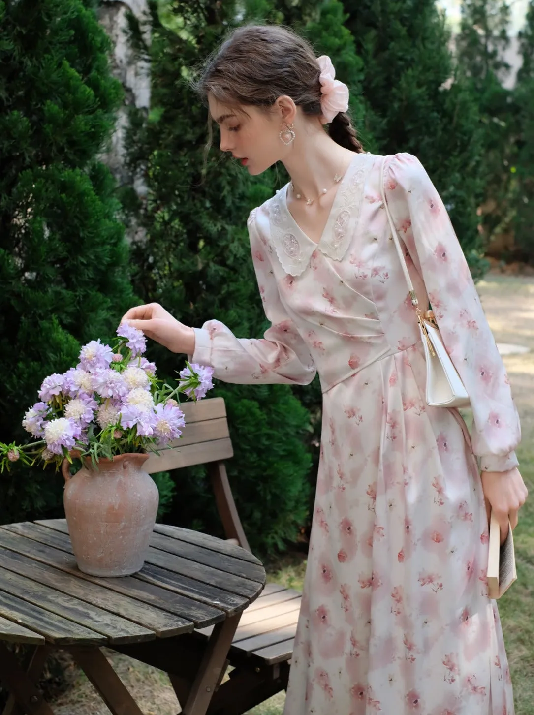 Dress Flower Retro Sweet Girly