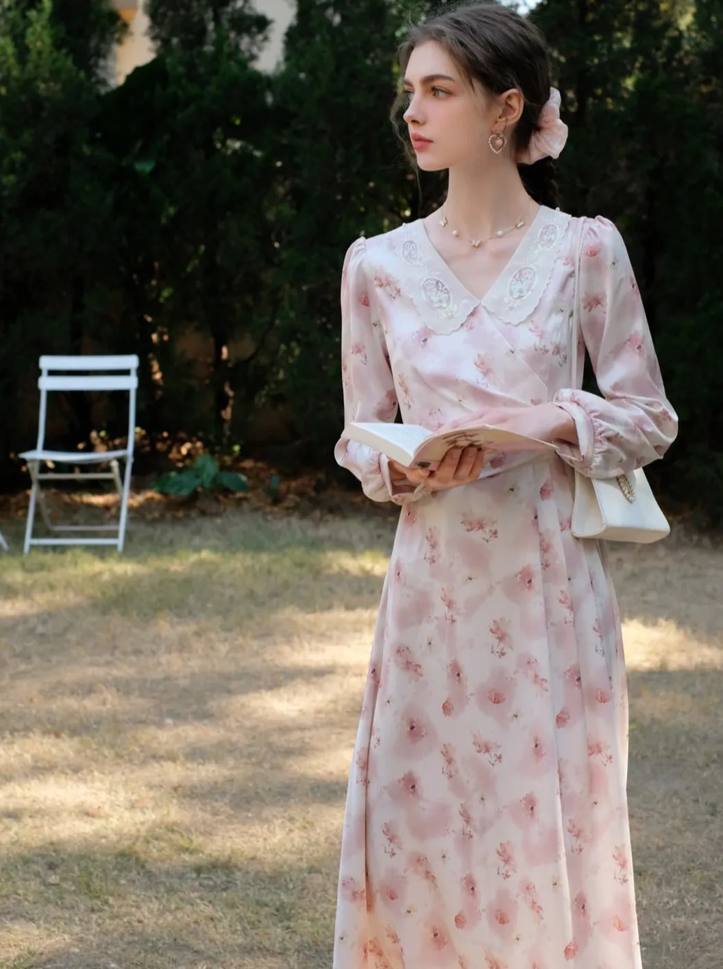 Dress Flower Retro Sweet Girly