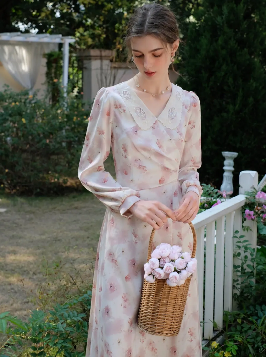 Dress Flower Retro Sweet Girly