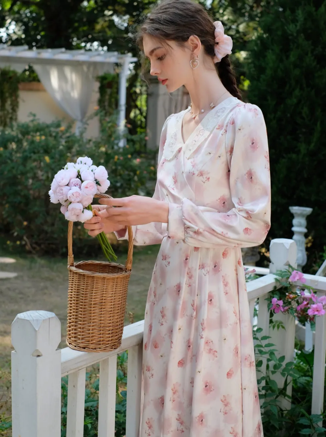 Dress Flower Retro Sweet Girly