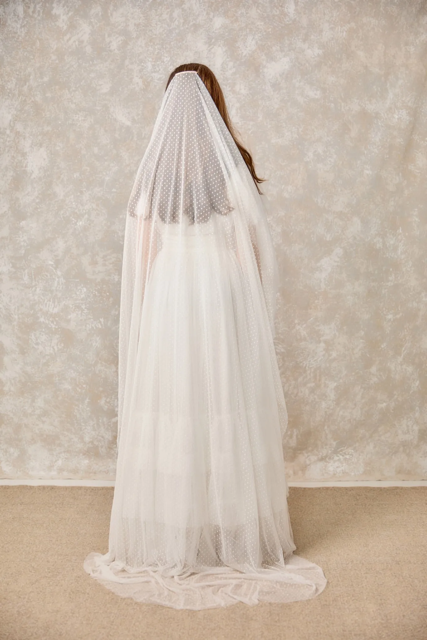 Polka dot barely there wedding veil - 'Dorothy'