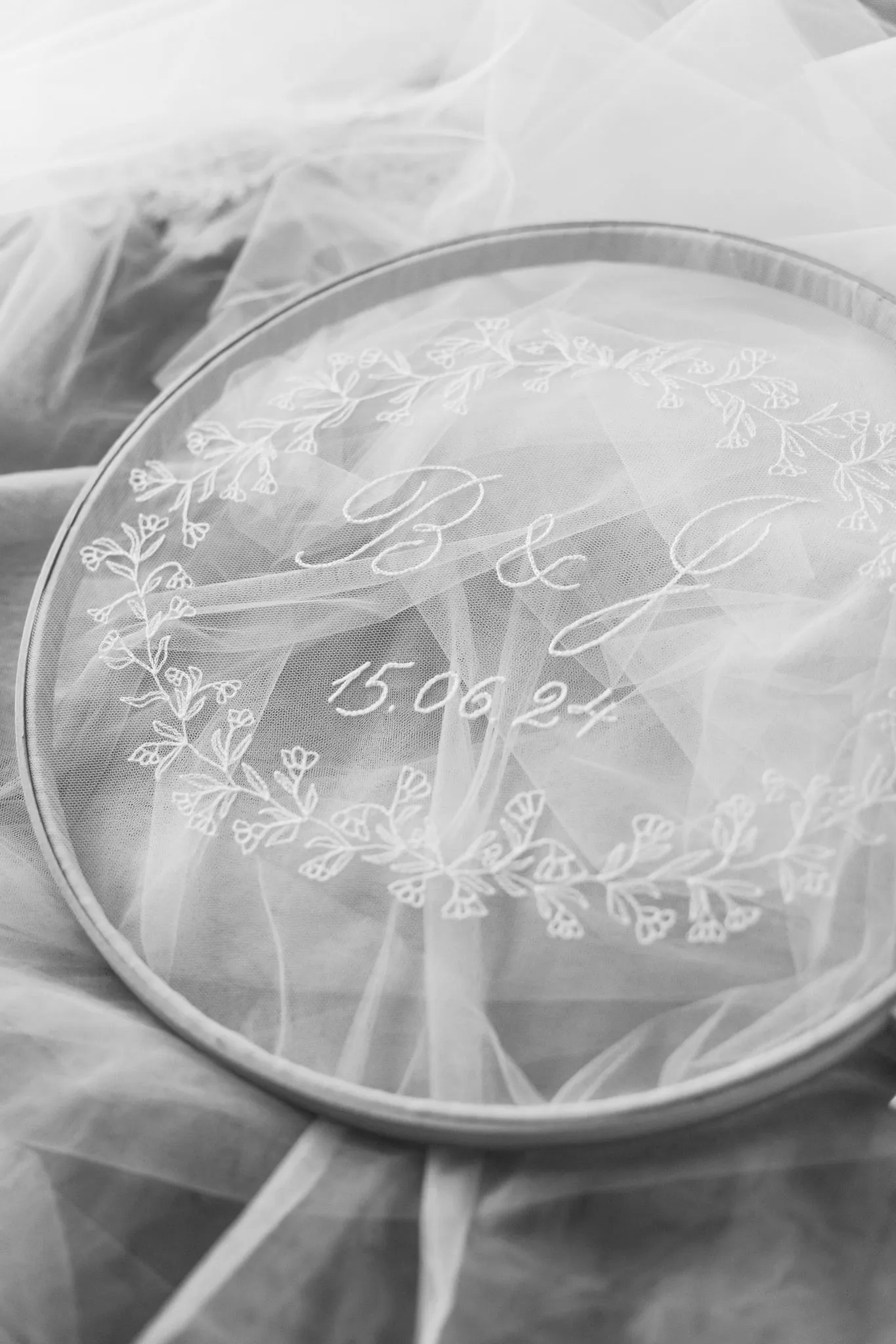 Polka dot barely there wedding veil - 'Dorothy'
