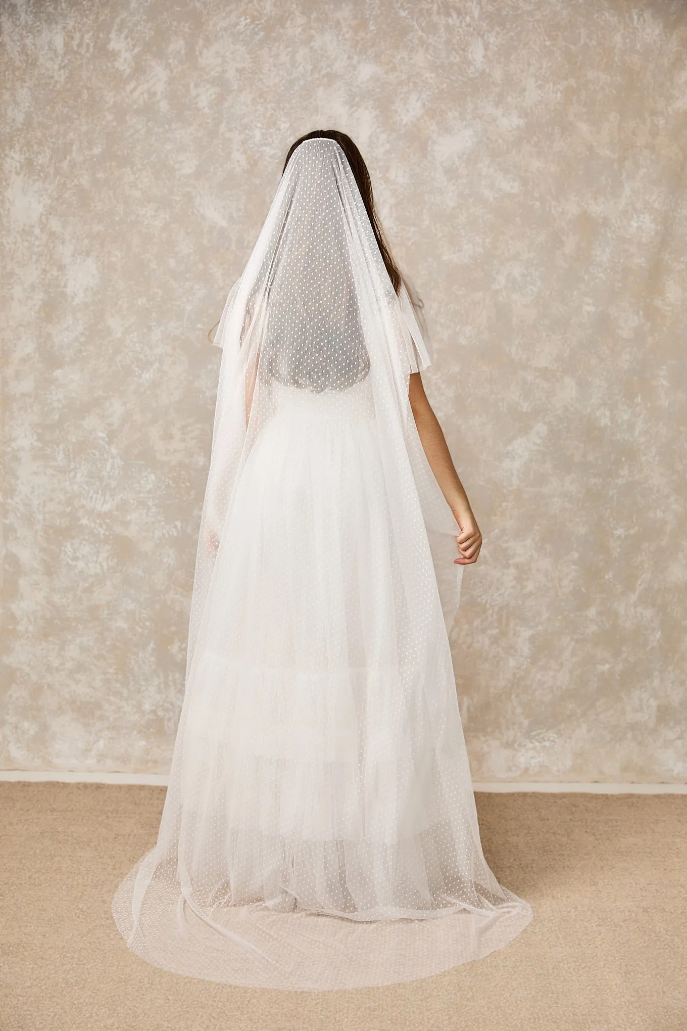 Polka dot barely there wedding veil - 'Dorothy'