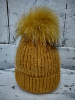 Pom Hat - Angora/Wool Blend