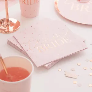 Rose Gold Foiled Hens Party Napkins