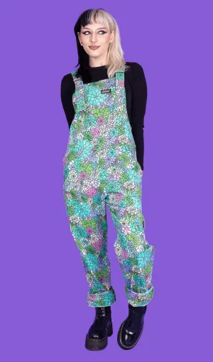 Run And Fly Succulents Stretch Twill Dungarees