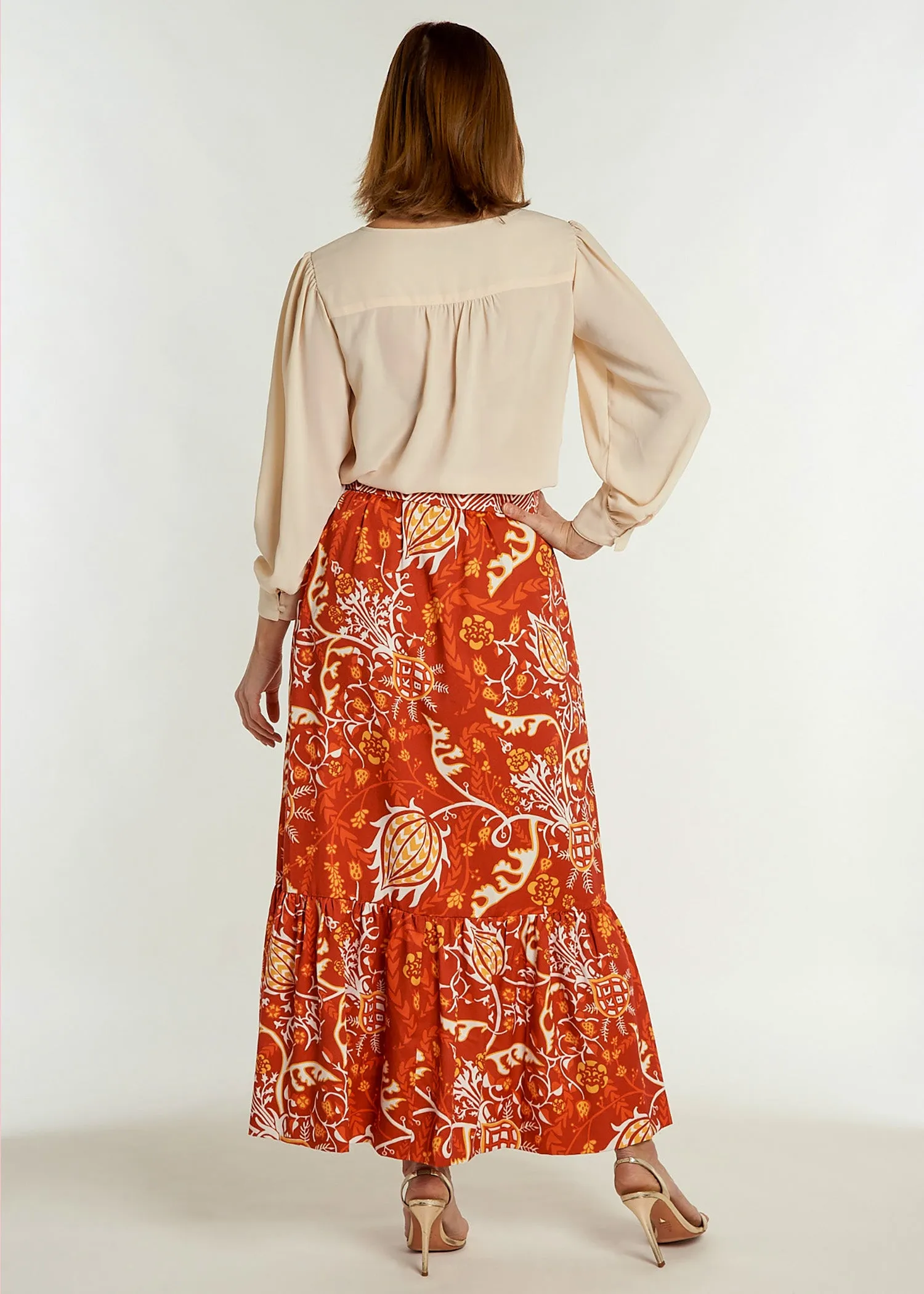 Tantivy Skirt - Frolic Orange